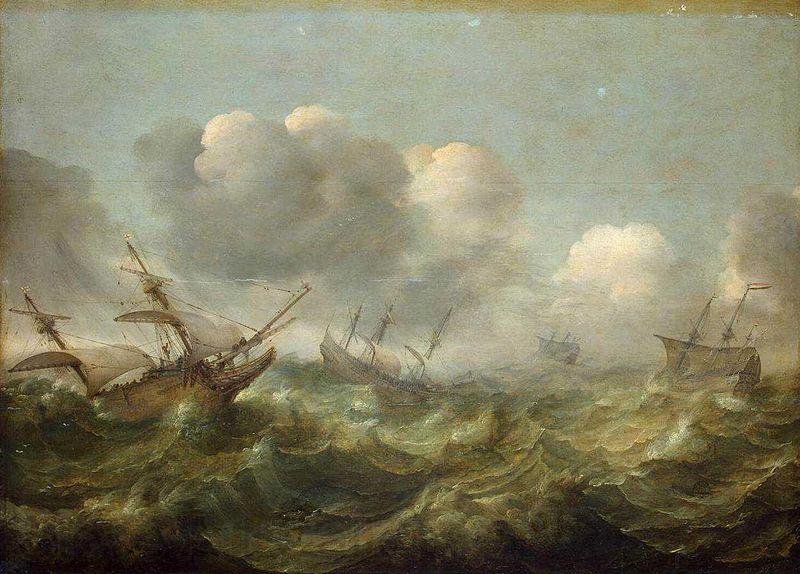 Adam Willaerts The painting Stormy Sea
